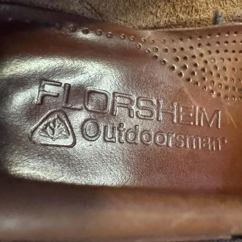 Florsheim Outdoorsman Brown Leather Boat Shoes Men’s 10.5 Moc Toe Casual